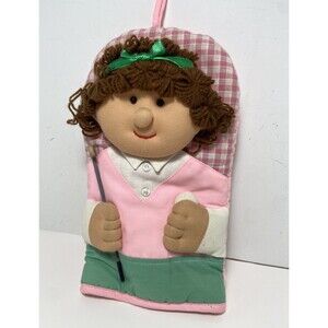 Golfer Pot Holder Oven Mitt Mrs. Golf Club Kitchen Display Pink Gingham 1994